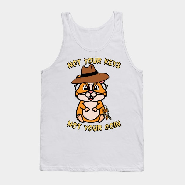 Funny Hamster - Not your keys not your coin Tank Top by Pet Station